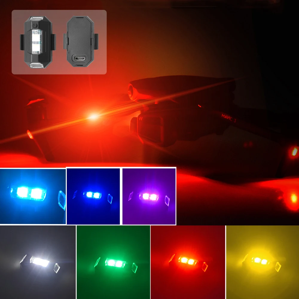 

Strobe Light for DJI Mavic 3/Mavic Air 2/Mini 2/Mini 3 Pro Drone Universal Warning Light Flash Strobe Lamp Night Accessories