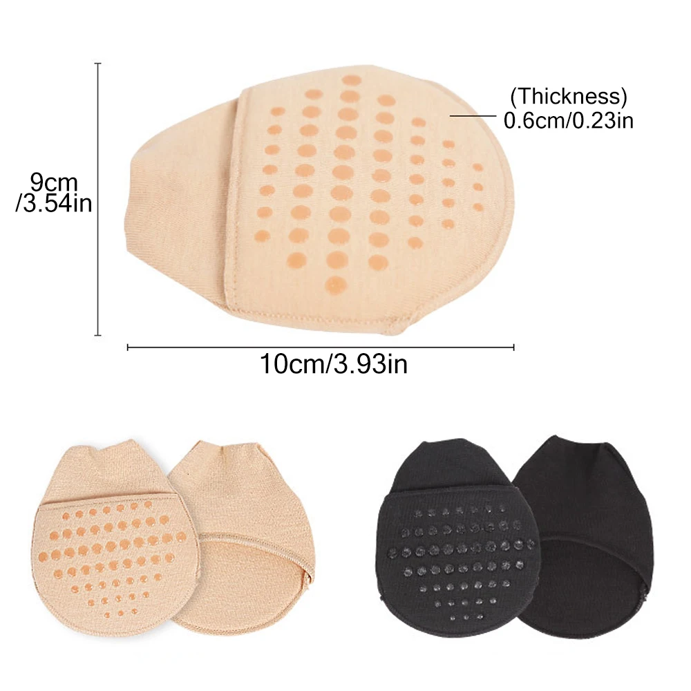 Tcare 1 Pair Breathable Women’s Invisible Toe Cover with Padding Toe Topper Liner Socks Non-Skid Bottom for High Heels Cushions BEST SELLERS