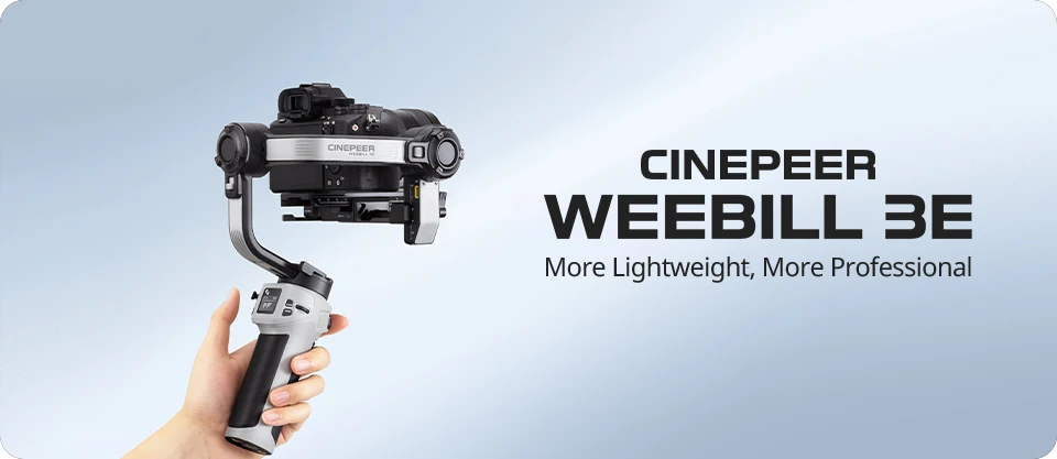 ZHIYUN Official CINEPEER WEEBILL 3E Camera Stabilizer Handheld Gimbal 3-Axis Cameras Gimbals for DSLR Mirrorless Cameras