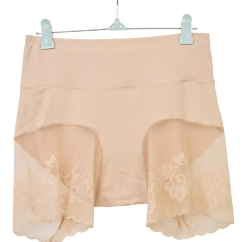 5XL230kg Women High Waist Panties High Waist Underwear Safety Pants Women Shorts Underwear Lace High Waist Anti Chafing Thigh Anti Friction Plus Size Slimming Lingerie
