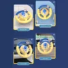 Children's simulation steering wheel co pilot toy car mounted early education learning machine puzzle toy 2