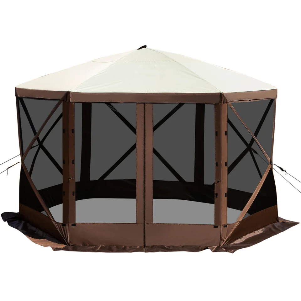 SucceBuy 12x12 Foot Camping Gazebo Canopy Tent