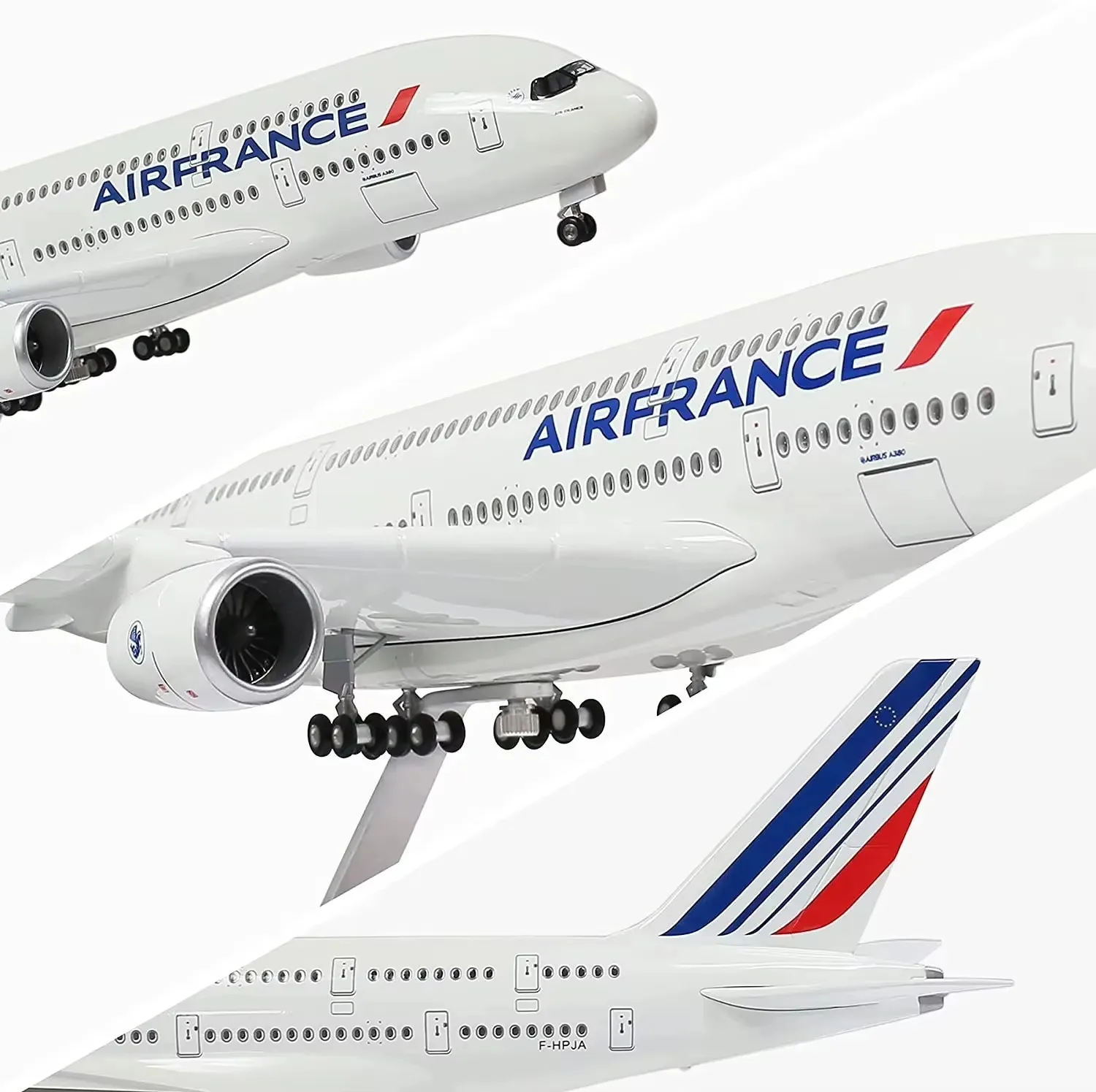 에어버스 A380 항공기의 정교한 소장용 미니어처