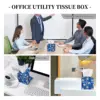 Custom Football Soccer Tissue Box Cover for Bathroom Toilet PU Leather Square Facial Tissue Box Holder 6