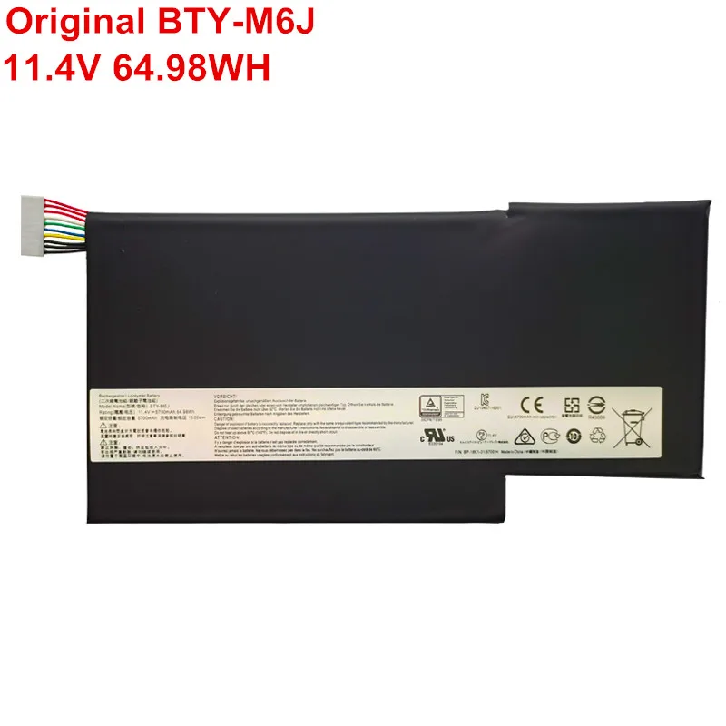 

Новинка, подлинные Аккумуляторы для ноутбуков MSI GS63 GS63VR GS73 GS73VR 6RF 7RE-009CN, 11,4 в, Вт/ч, 6 ячеек