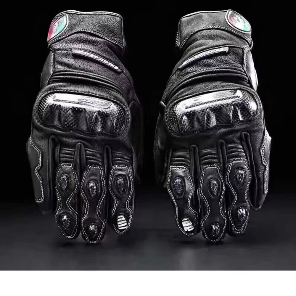 Motocycle Gloves Carbon Fibre Racing Motocross Gloves Hard Knuckle Touchscreen Moto Glove For Dirt Bike Moto Mountai