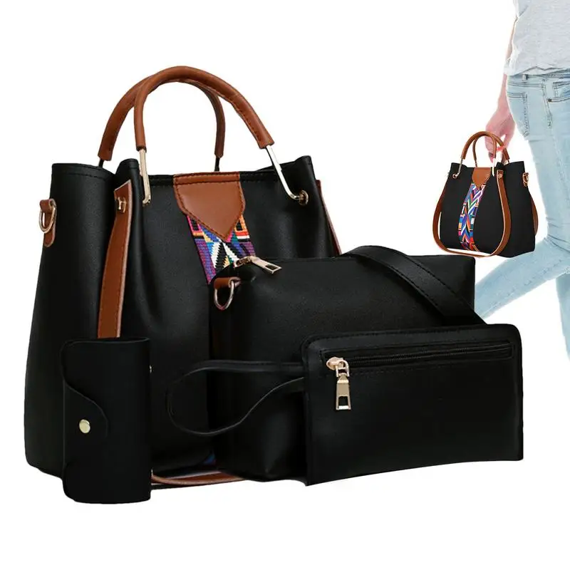

Ladies Handbag Fashion Shoulder Crossbody Bag Purse 4Pcs/set