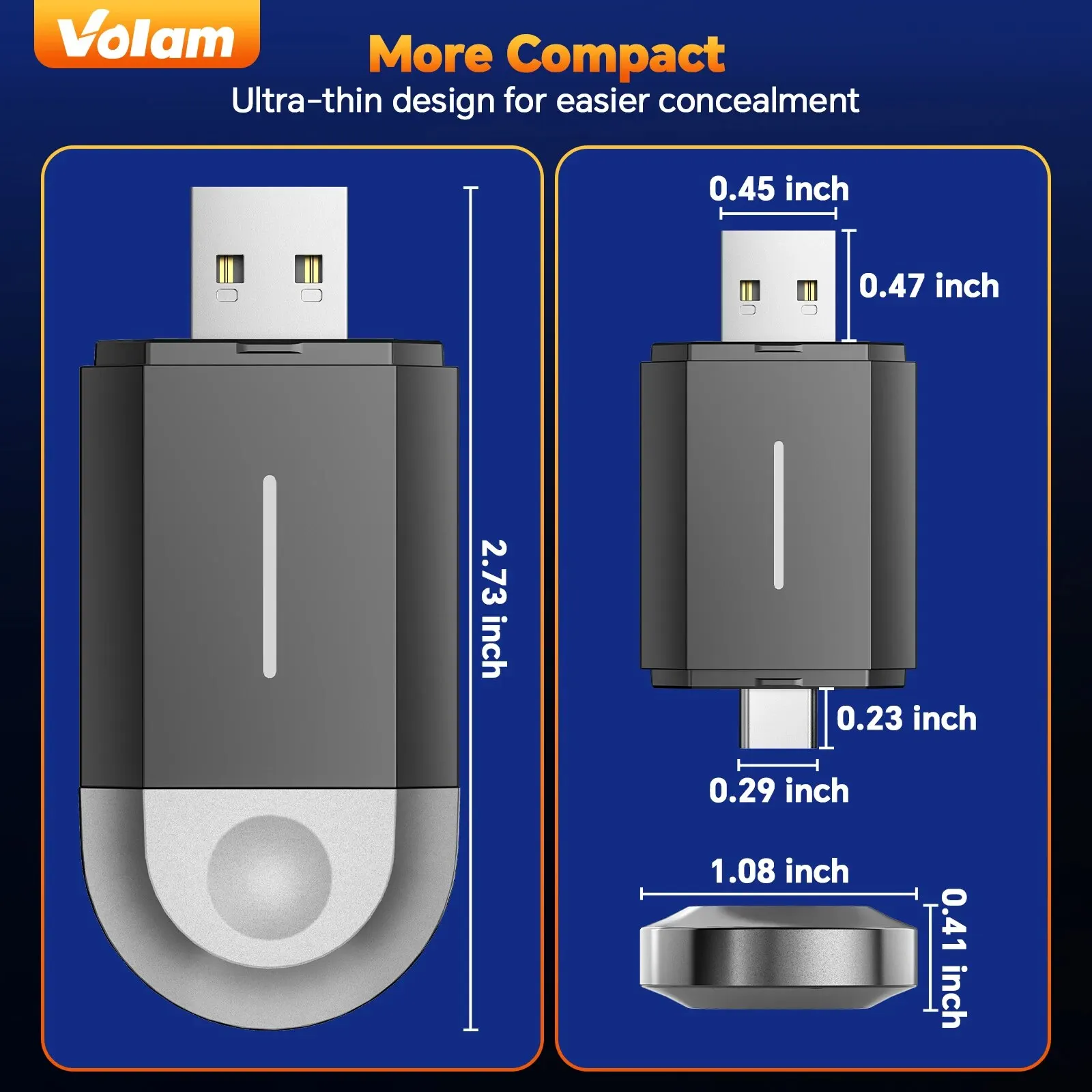 TOGUARD 2 in 1 무선 카플레이 어댑터 및 안드로이드 자동 무선 어댑터, 5Ghz 와이파이 C타입, USB 플러그 앤 플레이 무선 어댑터