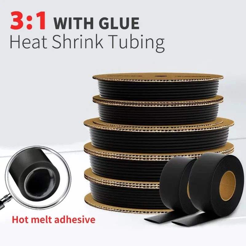 3:1 Ratio Adhesive Lined Heat Shrink Tube Diameter 2.4-25.4mm With Double Wall Glue Tube heat shrink tube