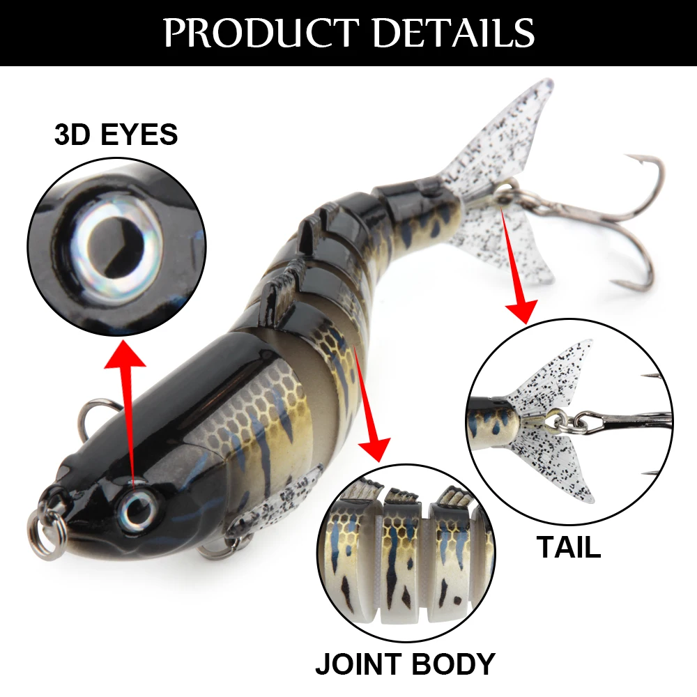 10 Jointed Swimbait. Rainbow Trout, swim bait, jointed bait