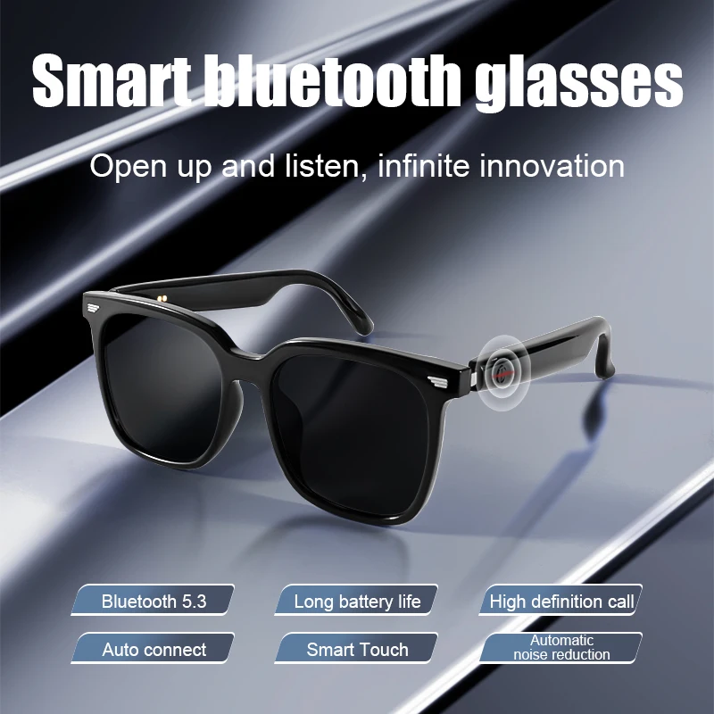 LIGE 2025 New Smart Sunglasses Glasses Bluetooth Call Voice Assistant Outdoor Sports Headphones Anti-UV Eyeglasses For Men Women