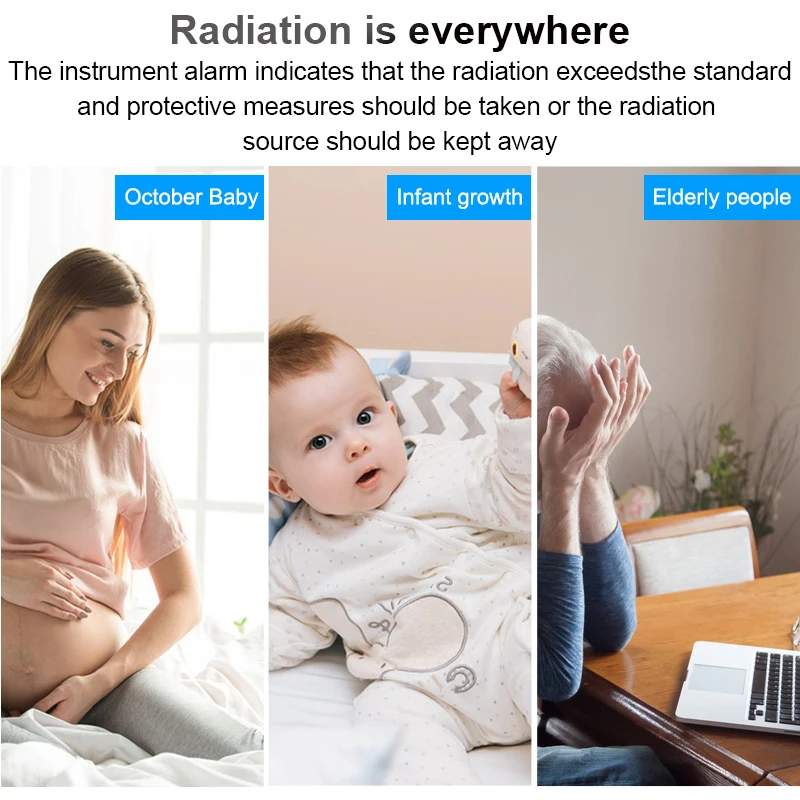 MESTEK 고주파 RF EMF 측정기 ? 온도계, 습도계 및 데이터 홀드 기능이 있는 전자기 방사선 감지기