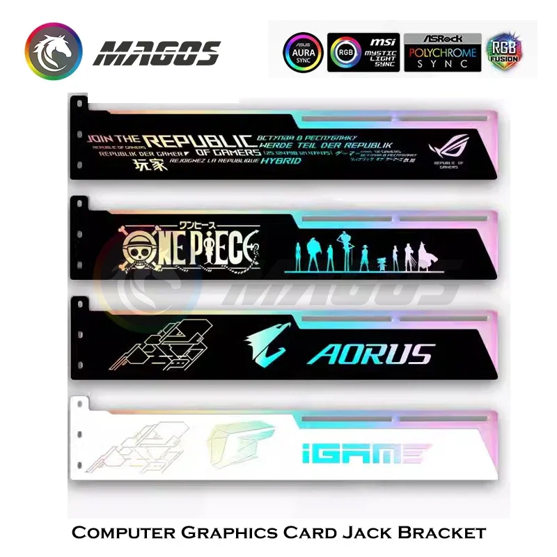 Suporte Gpu Suporte e Suporte para Placa Gráfica Faça Você Mesmo Decoração Gamer Case Asus Msi Aorus Rog 5v 3pin Argb Mod - Imagem 4