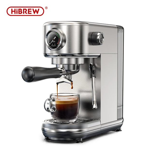 HiBREW 20Bar Semi Automatic Espresso Coffee Machine Temperature Adjustable Cold/Hot Super Slim Coffee Maker Cappuccino H10B