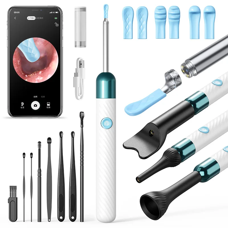 Wireless Otoscope With Camera 1296p Hd Ear Cleaner Tool Kit_voghion.com