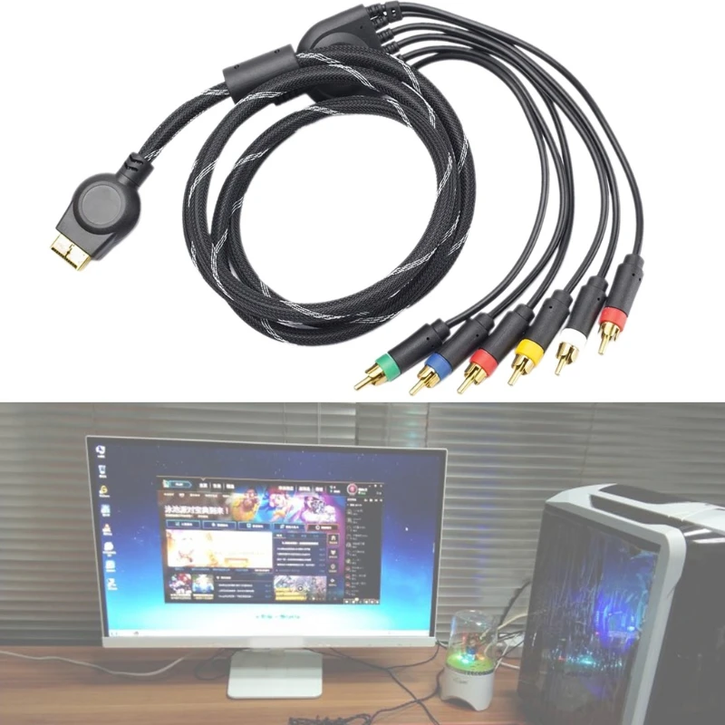 컴포넌트 케이블 게임 콘솔용 PS3용 고해상도 HDTV 컴포넌트 RCA 오디오 비디오 케이블