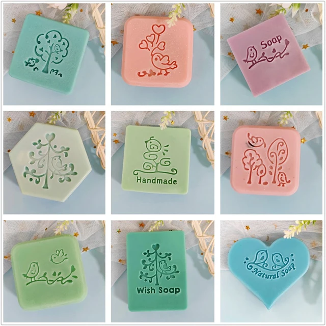 Birds Soap Stamps Handmade Resin Acrylic Mini Play Doh Craft Tools DIY  Stamp