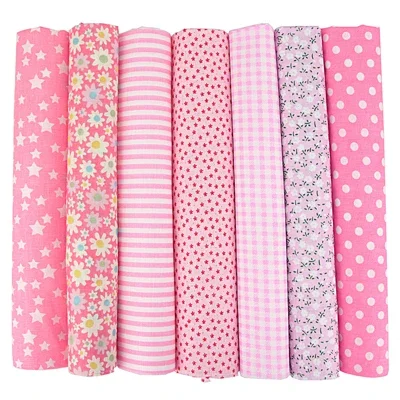 7-Piece Colorful Cotton Patchwork Fabric Set
