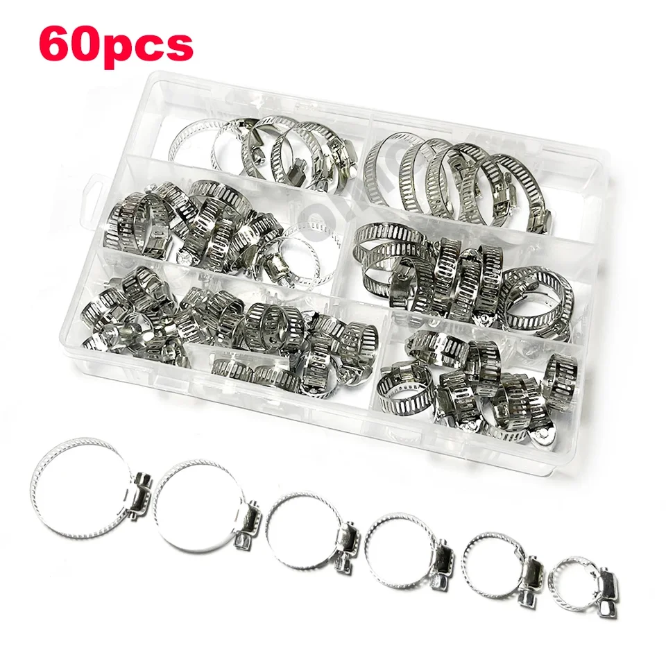 2 Fascette A T PATIKIL Per Tubi 60-63 Mm, In Acciaio Inox 304 Con Striscia In Gomma, Per Intercooler E Radiatori - 5