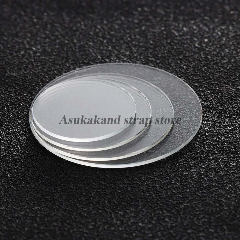Transparent Round Planar Watch Glass Accessories - 1.2mm Thickness