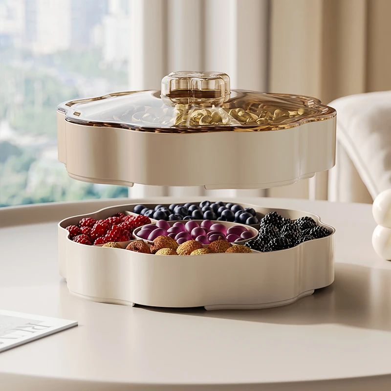 Home Candy Tray Dried Fruit Snacks Candy Storage Tray Living Room Coffee Table Dried Fruit Small Item Storage Box PP Material