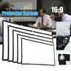 16:9 Simple Projector Curtain 60 72 84 100 120 150 inch Portable HD Display Screen for Home Outdoor Office 1