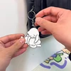Creative Pull Play Egg Cat Keychain Pendant Cute And Funny Rotatable Acrylic Bag Pendant For Women Keyring Purse Bag Accessory 3