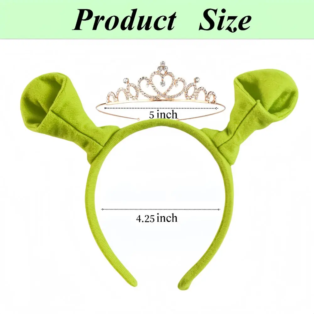 Fiona Cosplay Krone Stirnband Mit Ohr Kostüm Zubehör Verkleidung für Erwachsene Frauen Weibliche Fantasia Halloween Karneval Requisiten – Detail 6