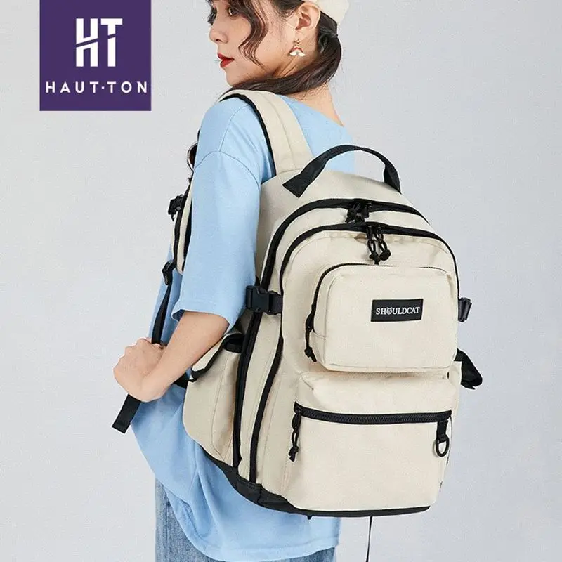 

HAUTTON travel backpack new niche middle and high school high capacity outdoor minimalist student computer backpack for women
