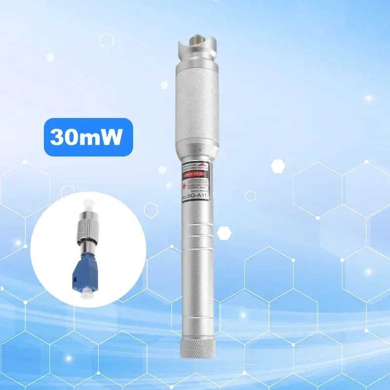 시각 장애 탐지기 15km 50km 레이저 강한 광원 광 케이블 테스터 50mW 고품질 광섬유 테스터 펜