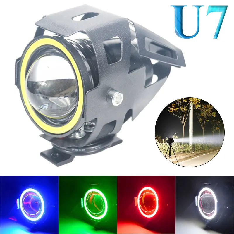 Fari A Led Per Moto Angel Eye Fendinebbia Lente Lampadina Laser Faretto Moto Luce Di Segnalazione Drl Luci Di Guida Faretto Aggiuntivo