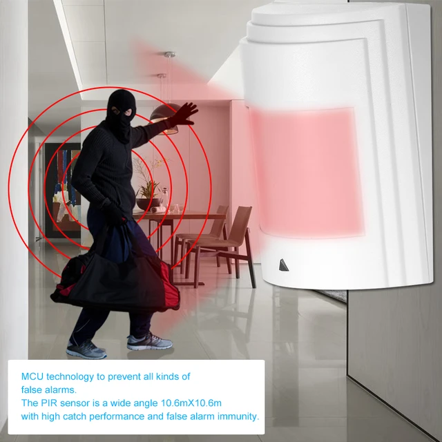 Security Alarm System Wired PIR Motion Sensor Passive Infrared Detector for Home Burglar Intrusion Prevention Detector 2