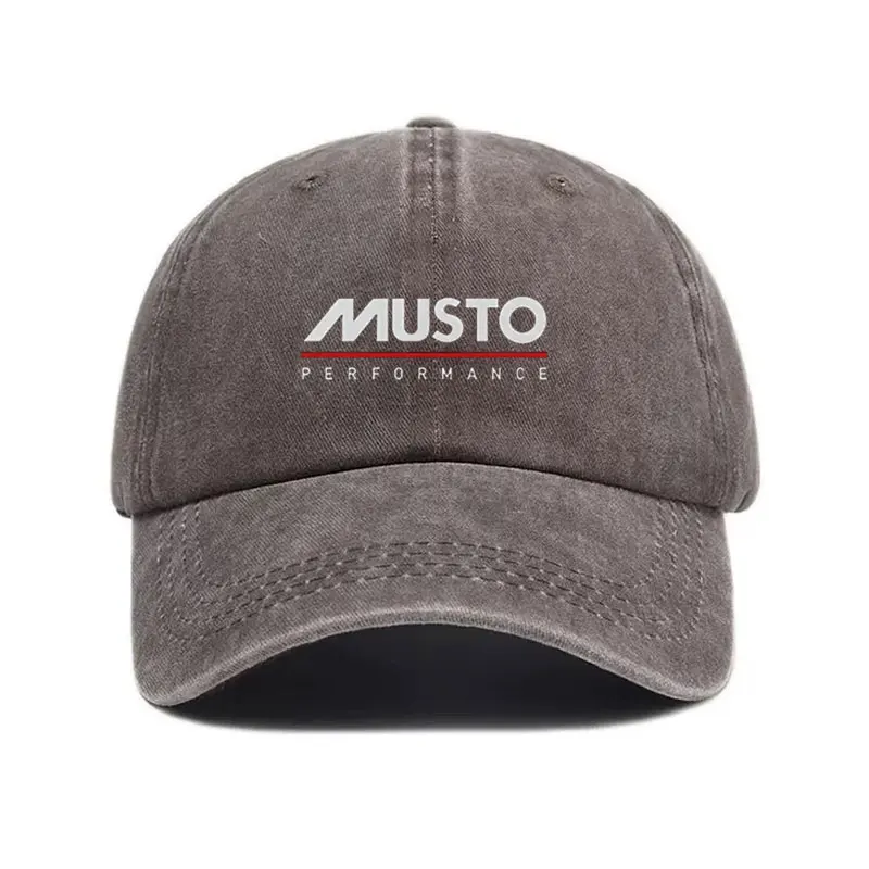 Musto Performance Maßgefertigte Vintage Gewaschene Baumwoll-Baseballkappe Unisex Retro Weiche Kappe Verstellbare Snapback-Mütze für Outdoor-Sport – Detail 8