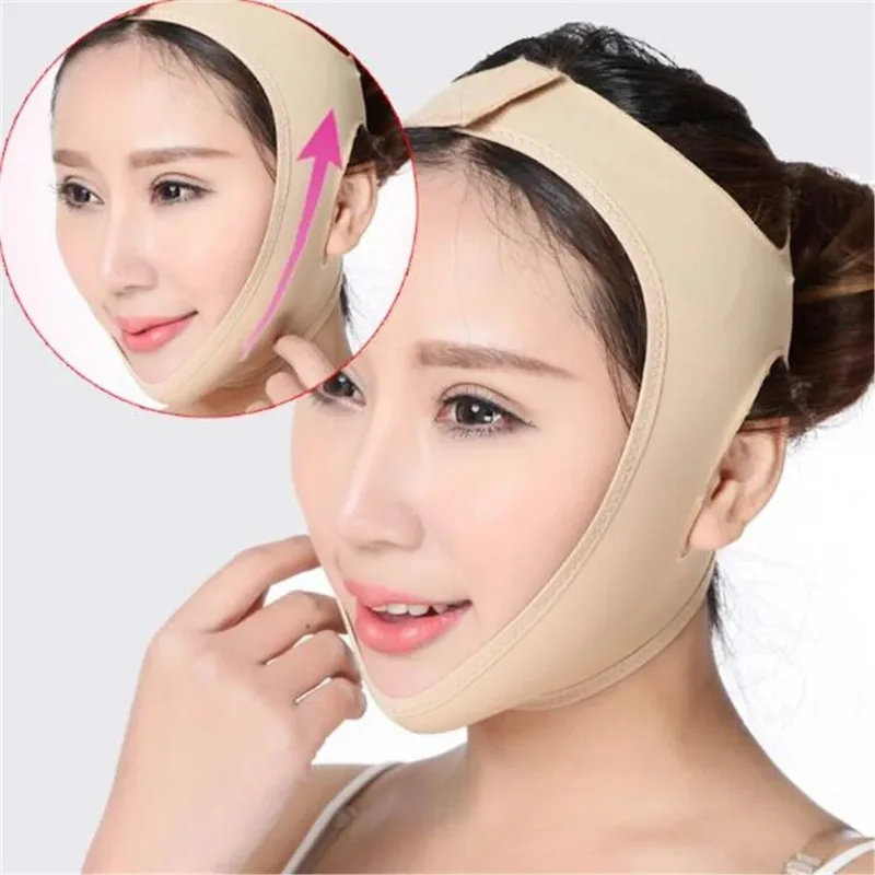 New Elastic Face Fasciatura Dimagrante V Line Face Shaper Women Chin Cheek Lift Up Belt Massaggiatore Facciale Strap Face Skin Care Beauty