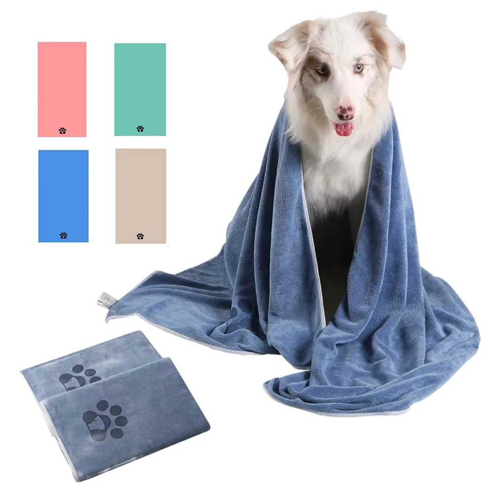 Quick Drying Pet Towel Microfiber 35X75/70X140CM Soft Super Absorbent Dogs Cats Bath Towel Pet Products