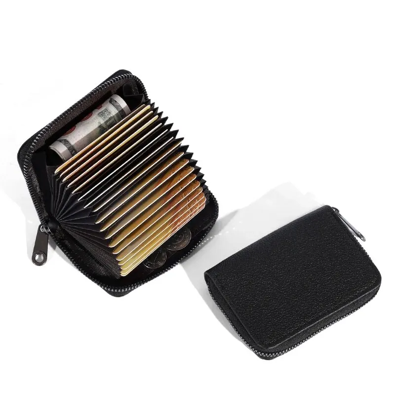 20 Detents Cards Holders PU Business Bank Credit Bus ID Card Holder Cover Coin Pouch Anti Demagnetization Wallets Bag Organizer Best Sellers In Luggage, Bags