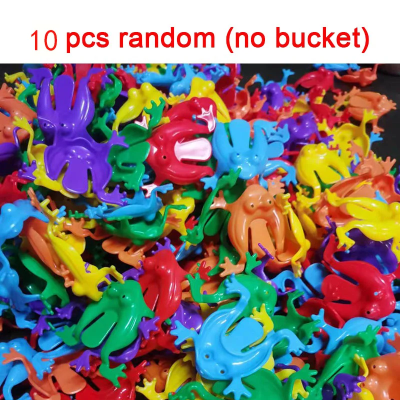 10Pcs Little Jumping Leap Frog Bounce Fidget Toys for Kids Novelty Assorted Stress Reliever Toys for Children Birthday Gift 6