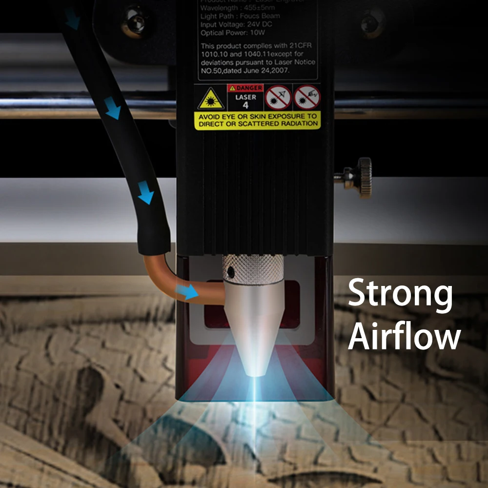 Crialidade-cr-laser Falcon Air Assist Kit Acessórios Upgrade Forte Fluxo de ar Sopra Trabalho Puro Baixo Ruído 3d Novo 10w - Imagem 4