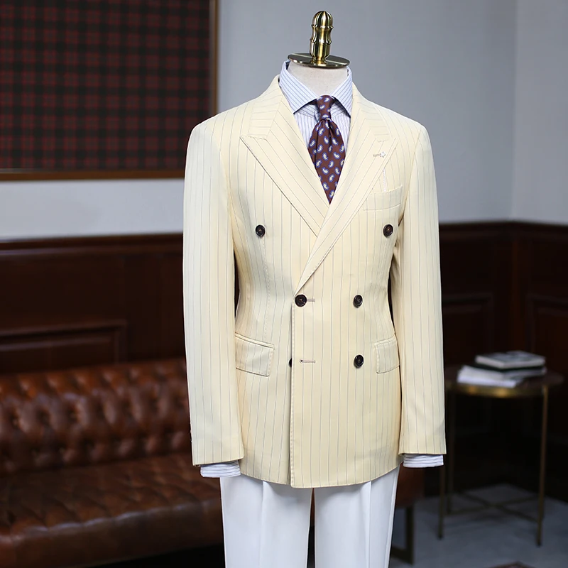 Tailor-made 3 Pieces Suit For Men high quality vest Pants Tuxedos Formal Business Male Wedding Party Jackets Mens Clothing blue
