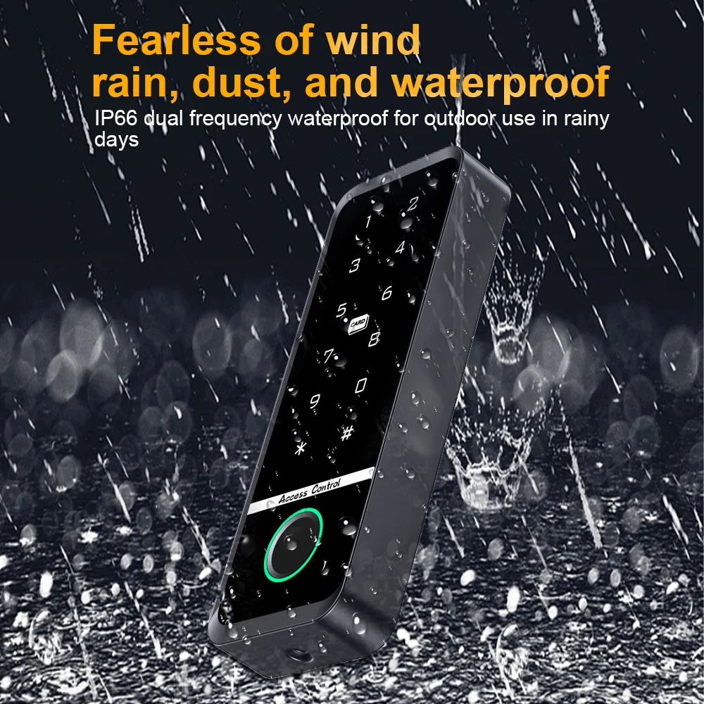12V Tuya Wifi Electronic Fingerprint Lock Opener Access Control Keyboard Waterproof Smart ID IC Card Digital Keypad