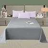 Spring Summer Autumn 1Pc 100% Polyester  Flat Sheet Solid Color High Quality Bed Sheet Large Size 250X270cm Customizable 2