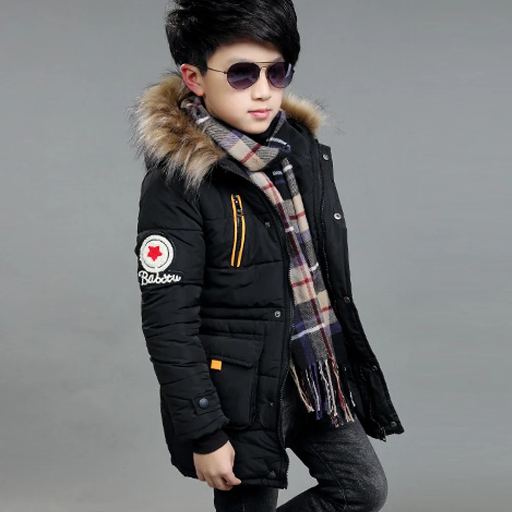 Boy upset cotton-padded clothes qiu dong long coat to keep warm cuhk children children's clothes 5-14 years old
