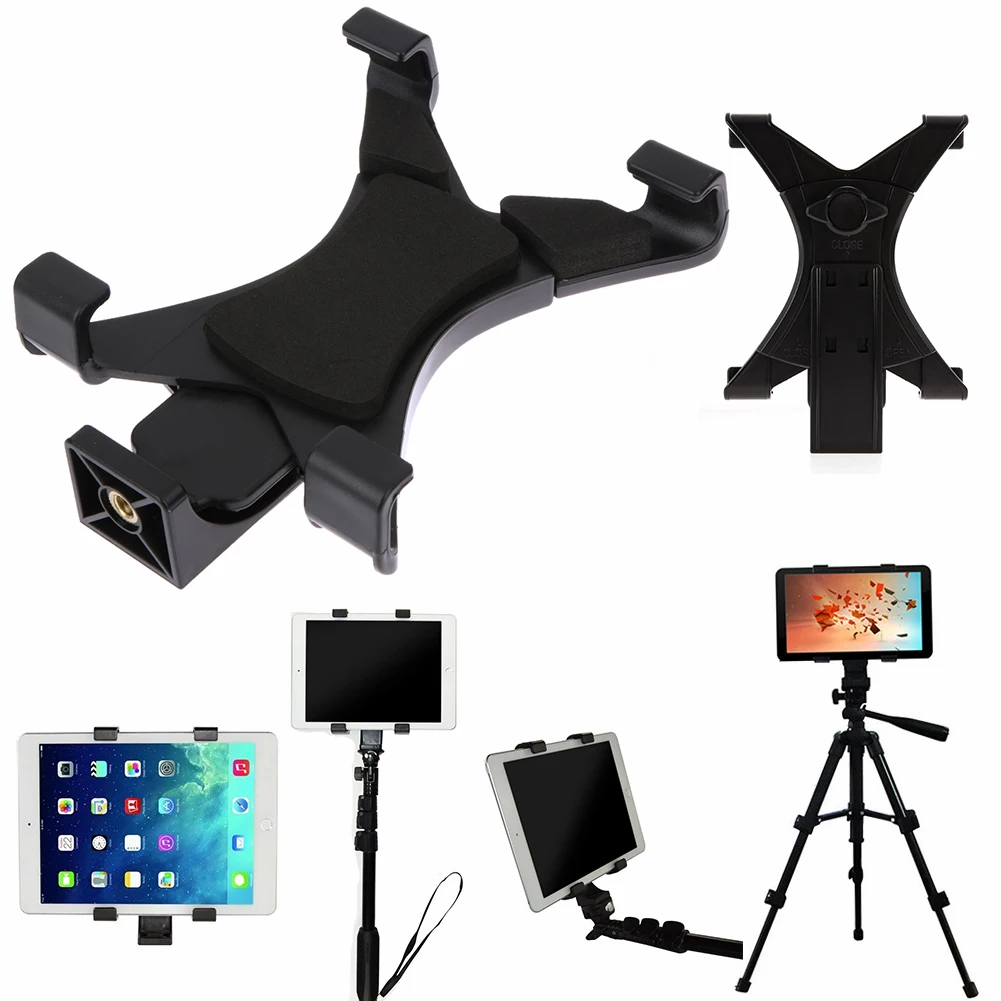 Universal Tablet Holder Tablet Tripod Mount Clamp With 1/4 "Wire Adapter For Ipad 2/3/4/Air/air2/Mini For Galaxy Tablet Phone