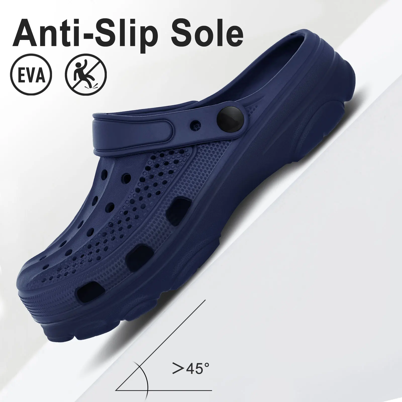Pallene Fashion Clogs For Men EVA Light Hole Garden Shoes Outdoor Male Beach Sandals Home Bathroom Shoe Unisex Casual Slides 4