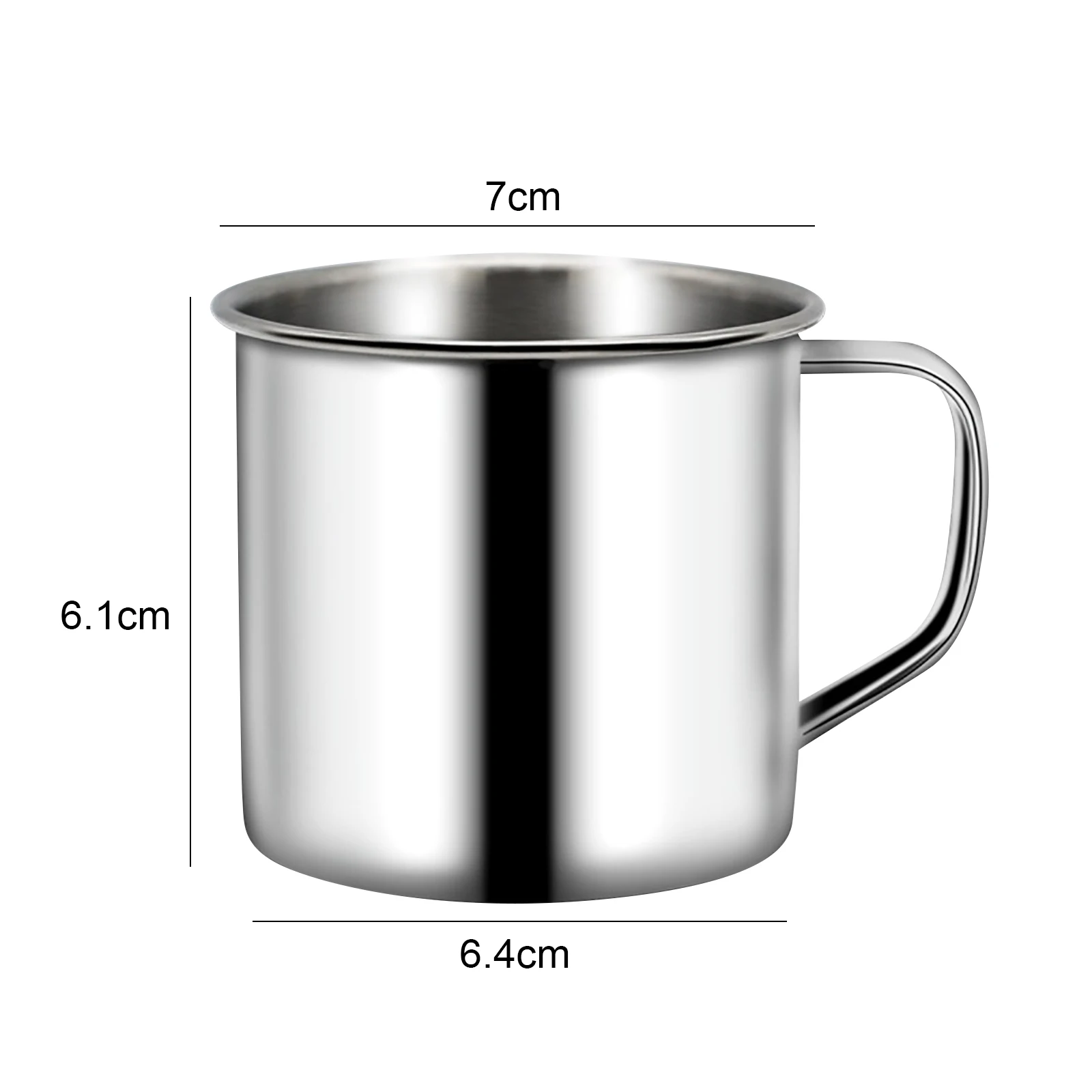 1-3Pcs Drinking Cup Coffee Mug Portable Stainless Steel Cup Travel Camping Coffee Tea Milk Cup With Handle for Kids Adults 200ML