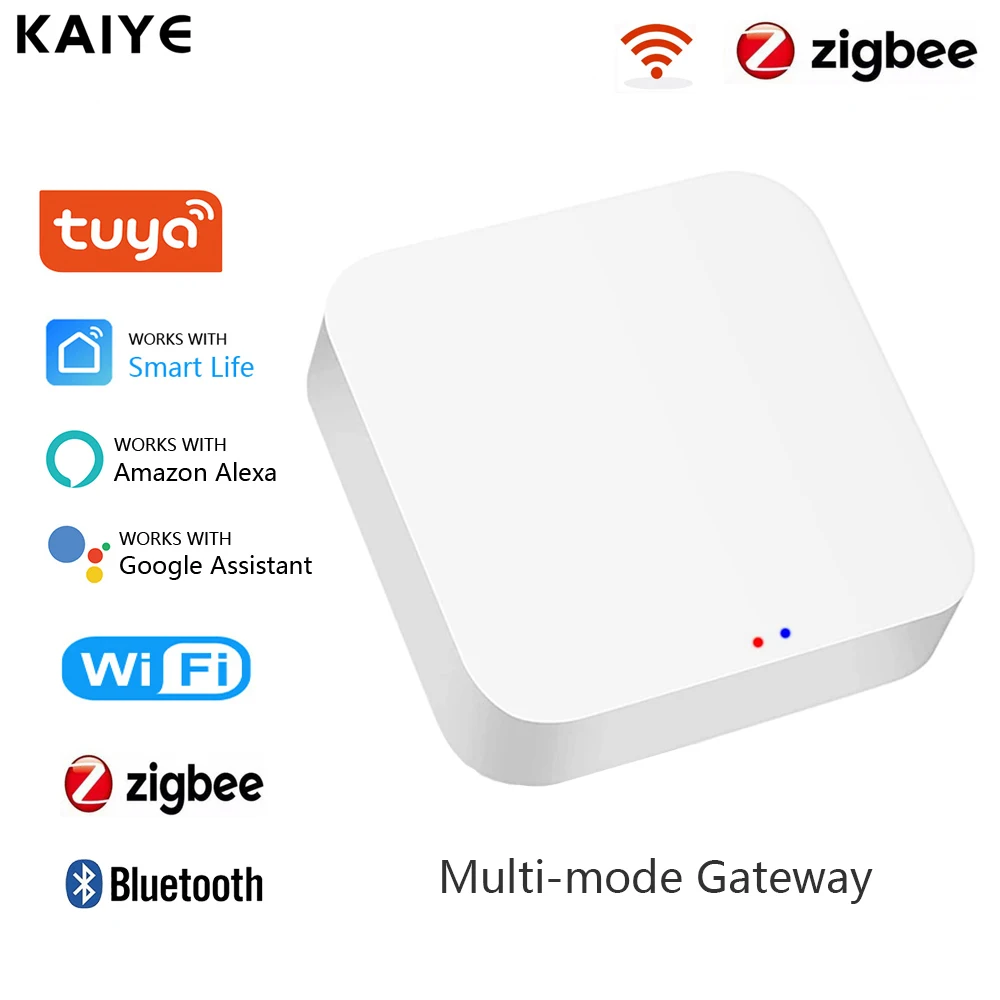 Tuya ZigBee 3.0 Smart Gateway Hub Smart Life Home Bridge Wireless Bluetooth  Multi Mode Gateway Mesh Work with Alexa Google Home Color: Bluetooth Hub