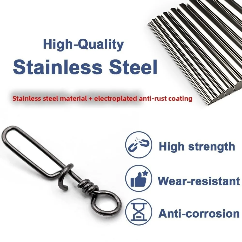50pcs Pack Stainless Steel Coastlock Snap Durable Construction Quick Change Design Fishing Clip Snap Corrosion Resistant
