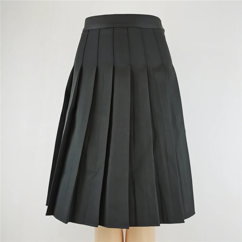 58cm Long Pleated Long Skirt Korean Fashion Clothing Black White Plus Size Cosplay for Women Harajuku Gothic Y2k Skirt spring and summer little black dress elastic waist a line umbrella skirt women s pleated puffy knitted backing culottes