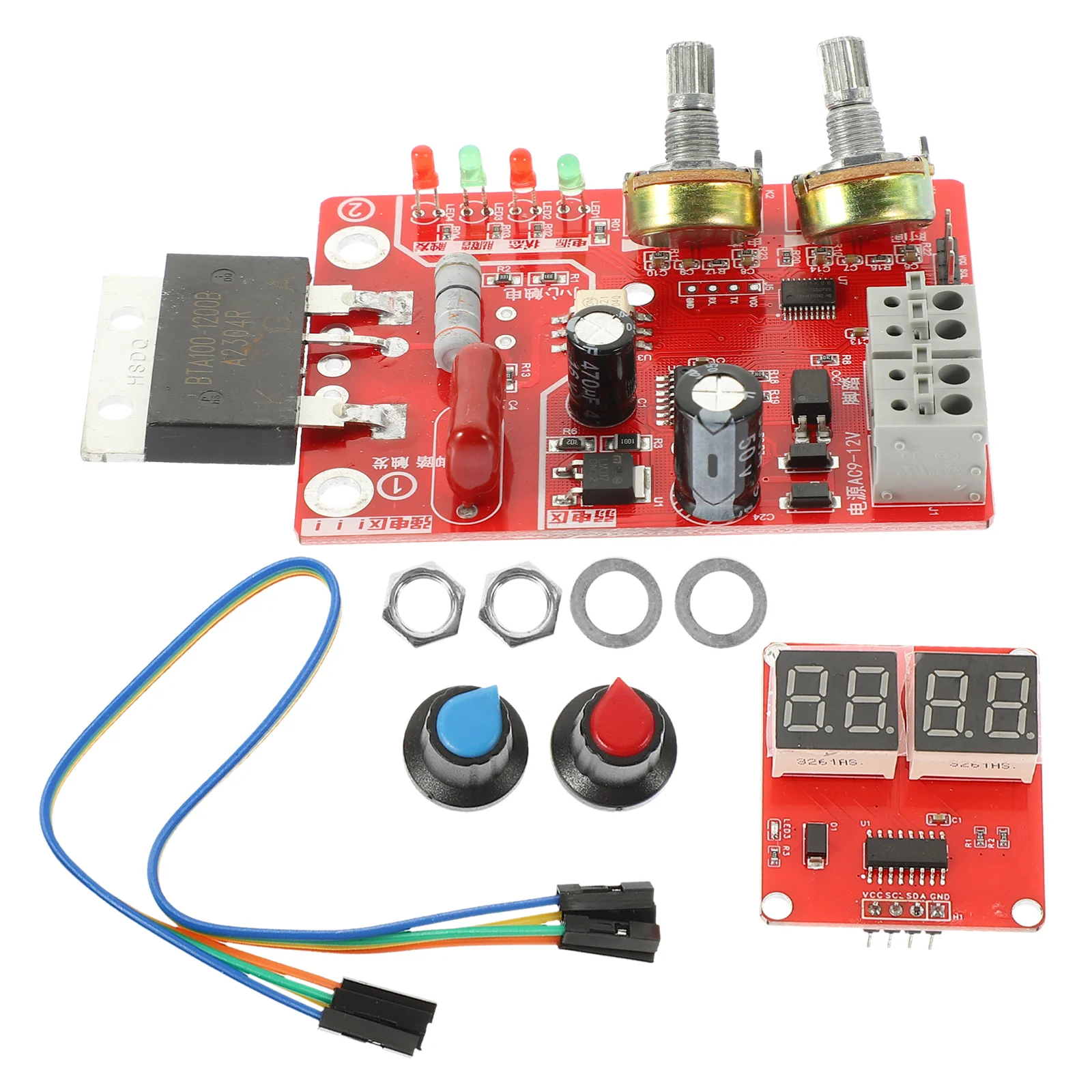 

Adjustable Spot Welding Controller Welder Board PCB Circuit DIY Equipment Panel Time Current Machine 40A 100A Digital Display