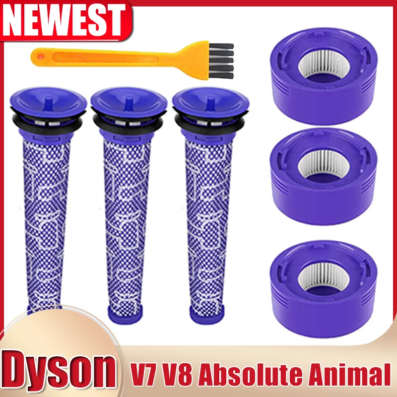 Vacuum Cleaner Filters HEPA And Pre Filters for Dyson V7 V8 Absolute Animal Motorhead Cordless Vacuums Replacement Part